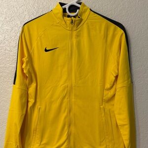 Nike Yellow Dri-FIT Athletic Jacket with Black Trim